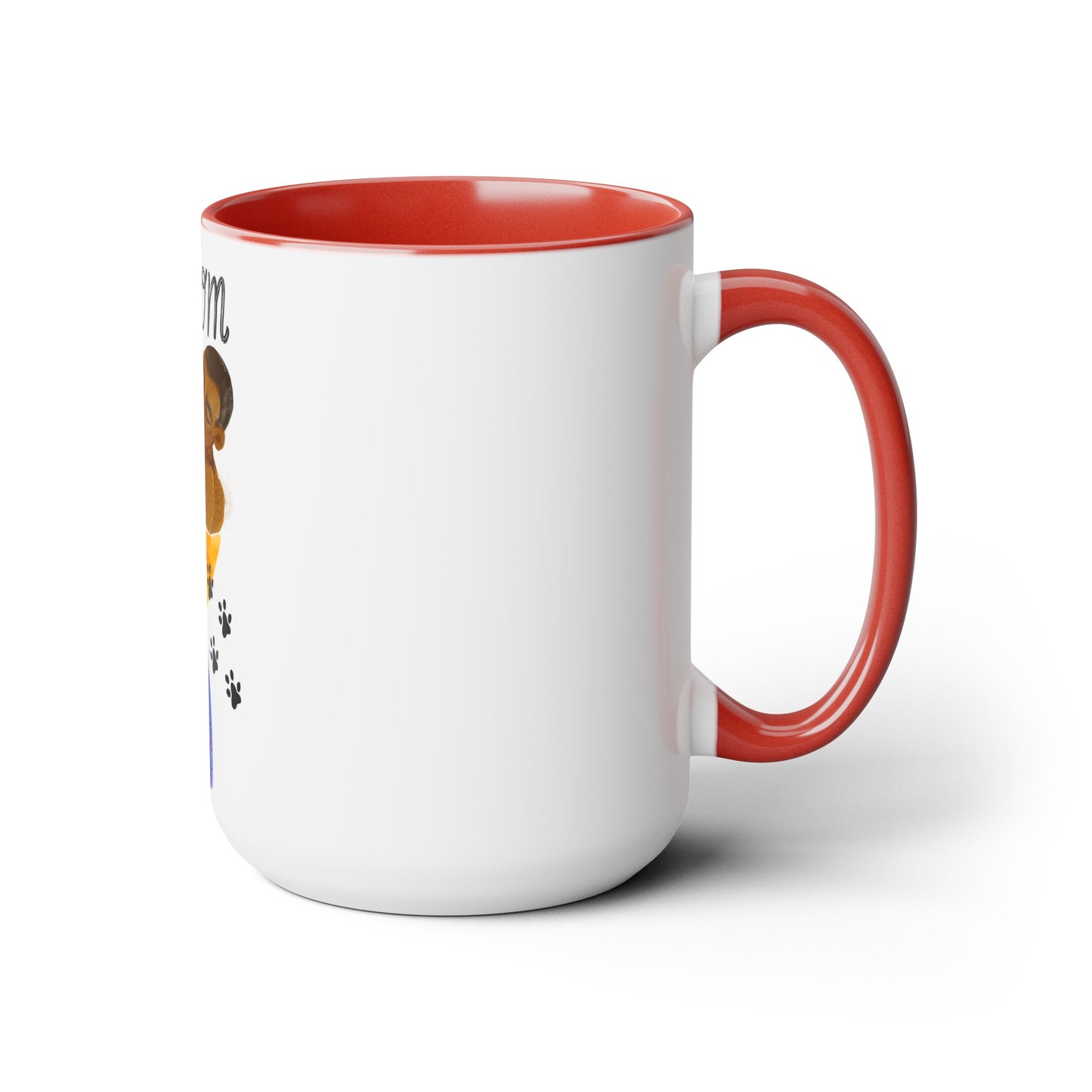 Two-Tone Coffee Mugs, 15oz, Cat Mom