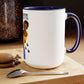 Two-Tone Coffee Mugs, 15oz, Cat Mom