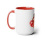 Two-Tone Coffee Mugs, 15oz, Indian Mermaid
