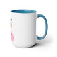 Two-Tone Coffee Mugs, 15oz, Dog Mom