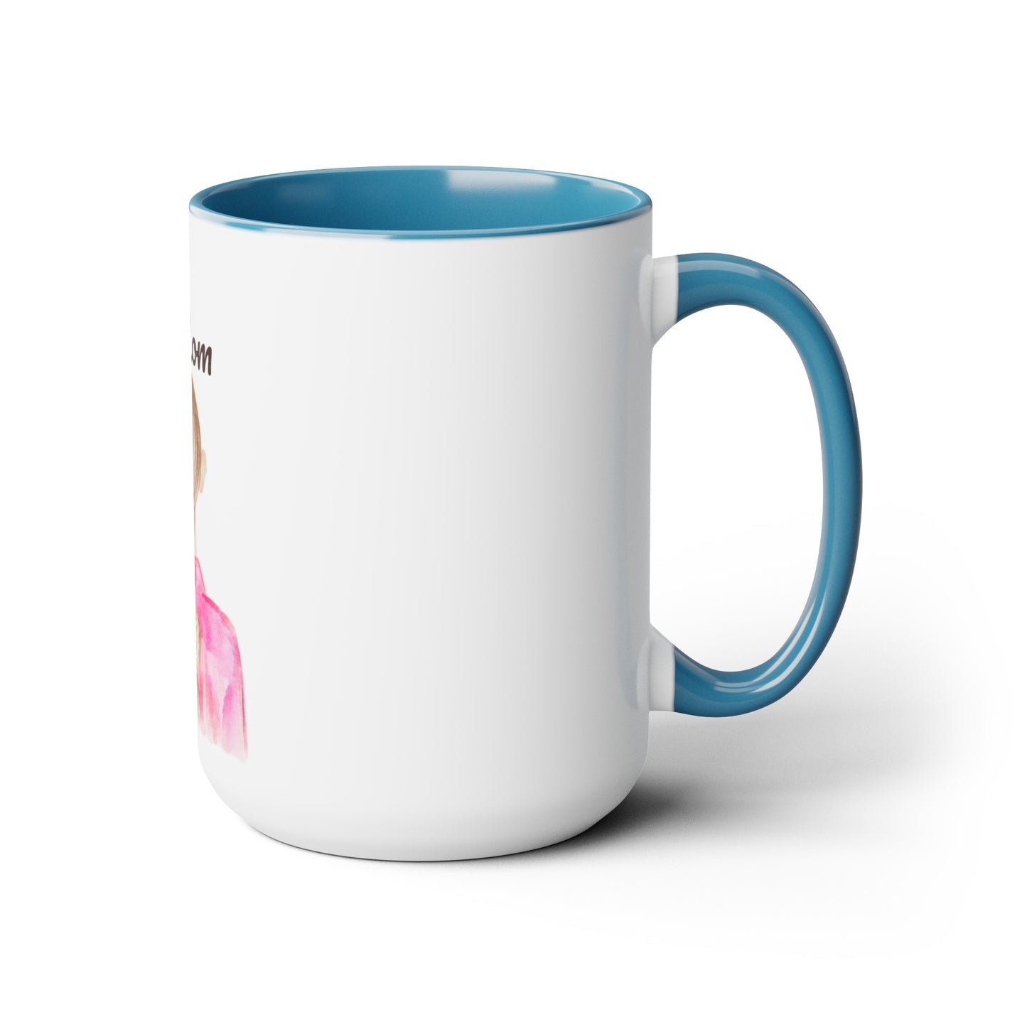 Two-Tone Coffee Mugs, 15oz, Dog Mom