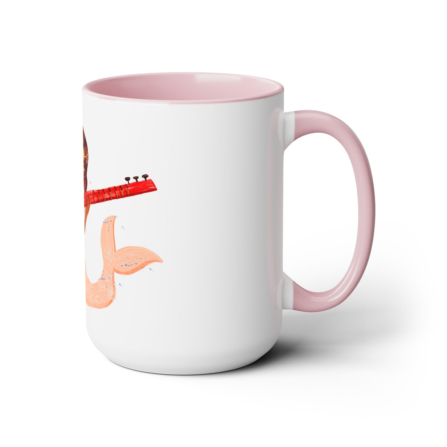 Two-Tone Coffee Mugs, 15oz, Indian Mermaid