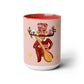 Two-Tone Coffee Mugs, 15oz, Stache Beats