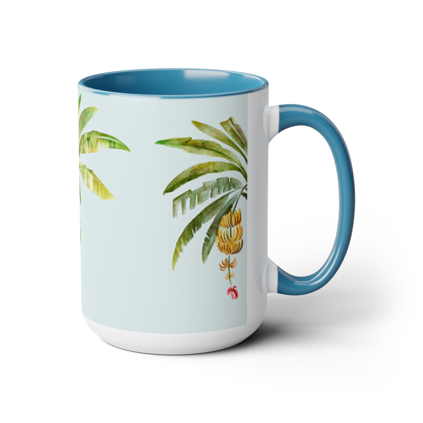 Two-Tone Coffee Mugs, 15oz, Go Bananas
