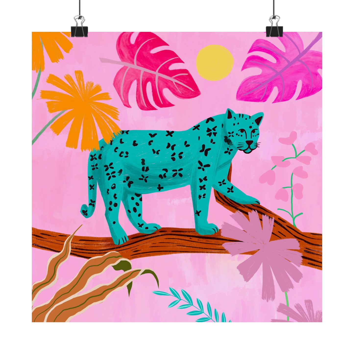 Blue Panther Matte Vertical Poster