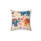 Lucky Elephants Spun Polyester Square Pillow