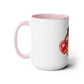 Two-Tone Coffee Mugs, 15oz, Indian Mermaid