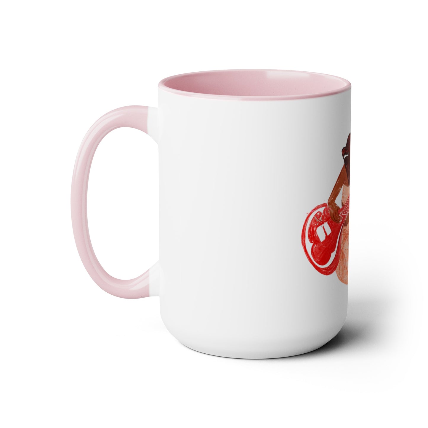 Two-Tone Coffee Mugs, 15oz, Indian Mermaid