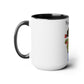 Two-Tone Coffee Mugs, 15oz, Plant Mom