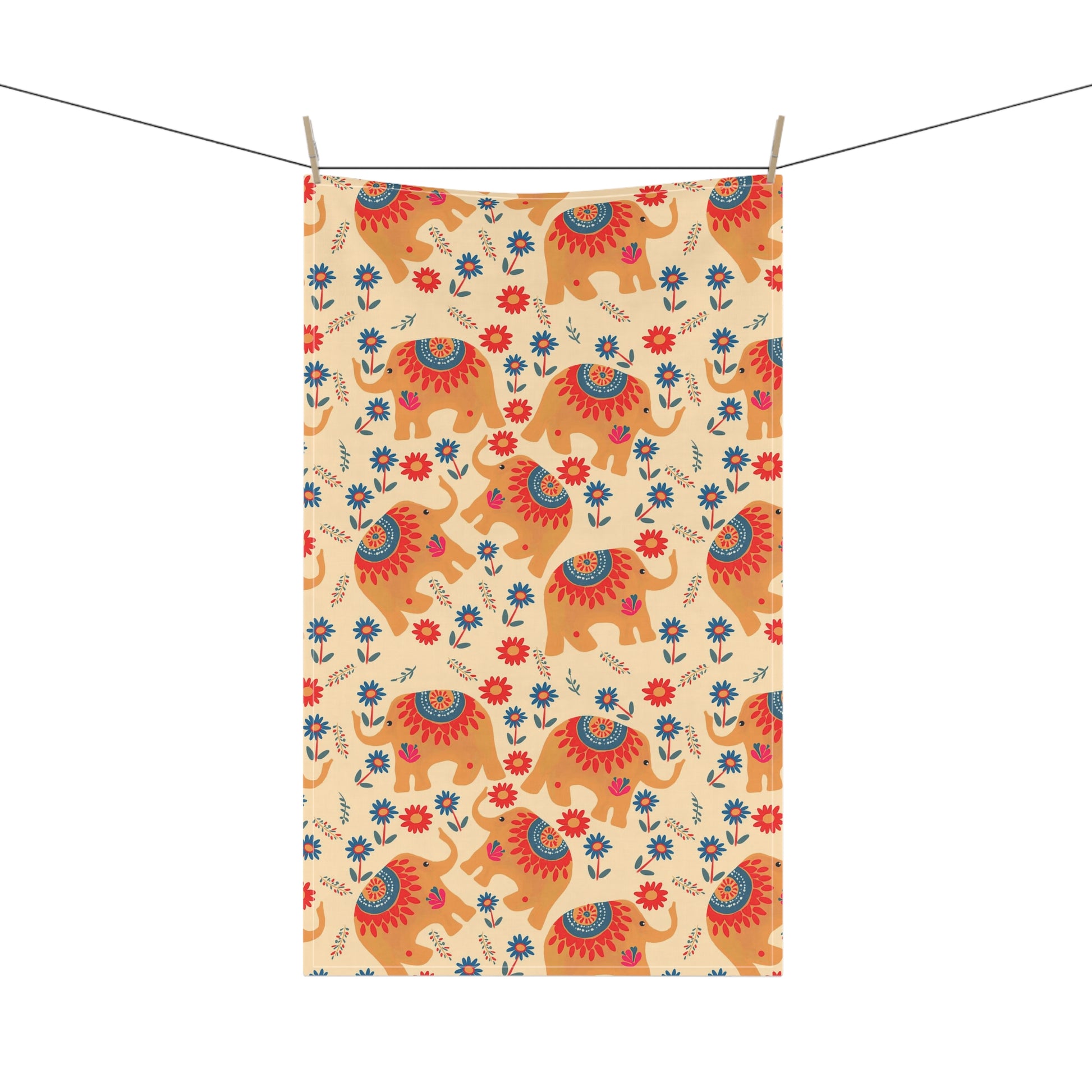 Happy Elephants Kitchen Towel