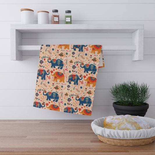 TEA TOWEL Happy Elephant