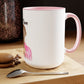 Two-Tone Coffee Mugs, 15oz, Dog Mom