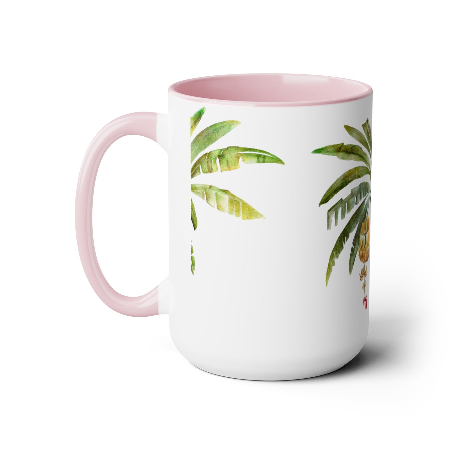Two-Tone Coffee Mugs, 15oz, Go Bananas