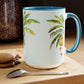 Two-Tone Coffee Mugs, 15oz, Go Bananas