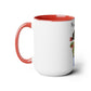 Two-Tone Coffee Mugs, 15oz, Plant Mom