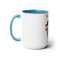 Two-Tone Coffee Mugs, 15oz, Plant Mom