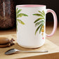 Two-Tone Coffee Mugs, 15oz, Go Bananas