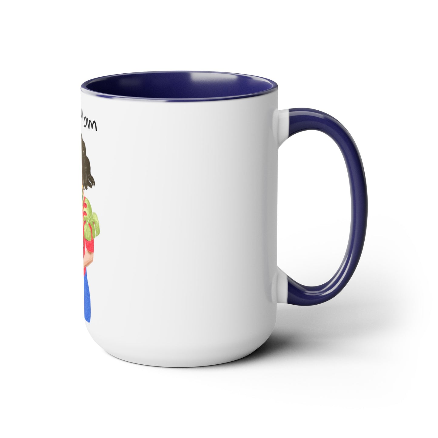Two-Tone Coffee Mugs, 15oz, Plant Mom
