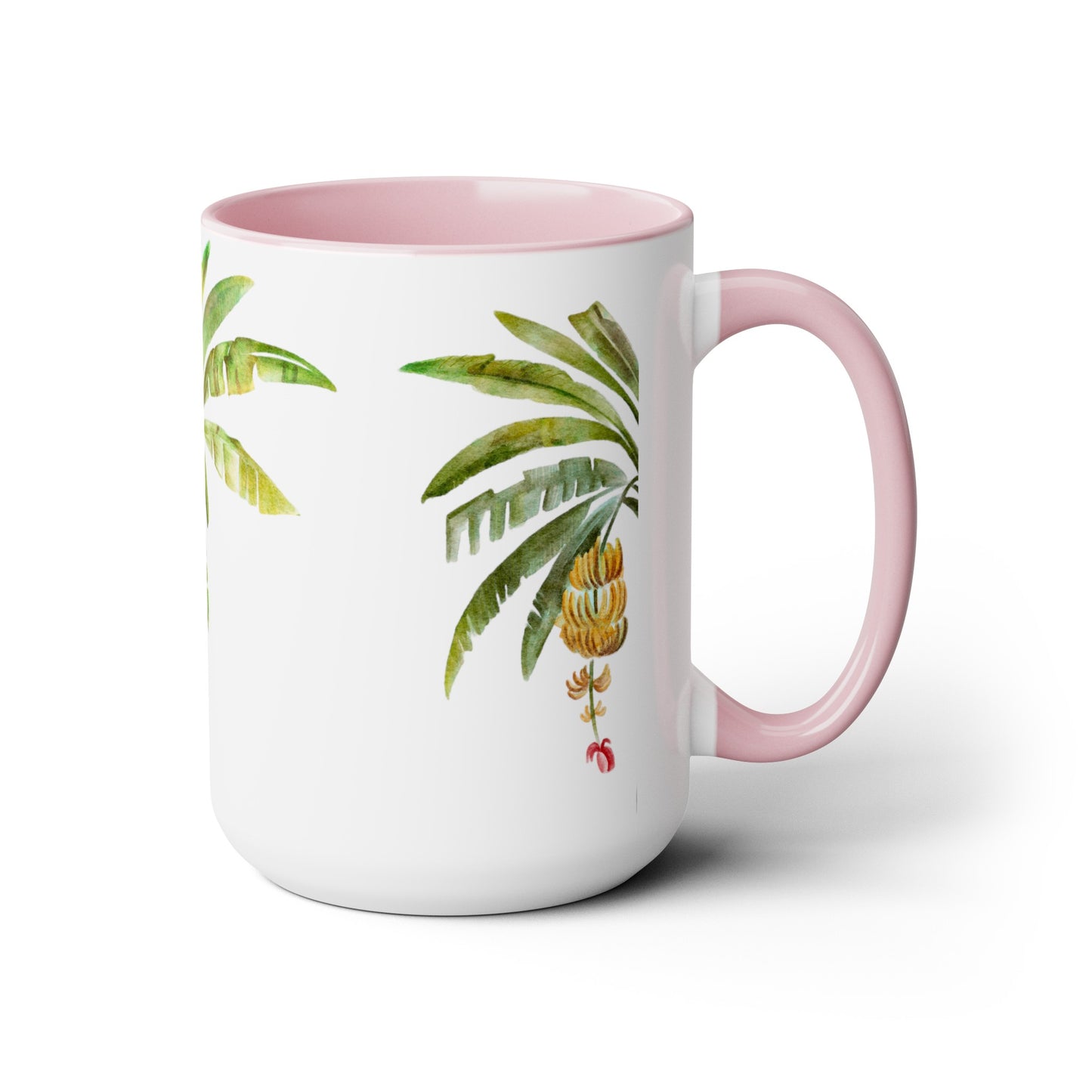 Two-Tone Coffee Mugs, 15oz, Go Bananas