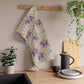 TEA TOWEL Purple Elephant
