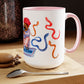 Two-Tone Coffee Mugs, 15oz, Snake Charmer