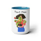 Two-Tone Coffee Mugs, 15oz, Plant Mom