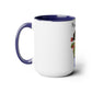 Two-Tone Coffee Mugs, 15oz, Plant Mom