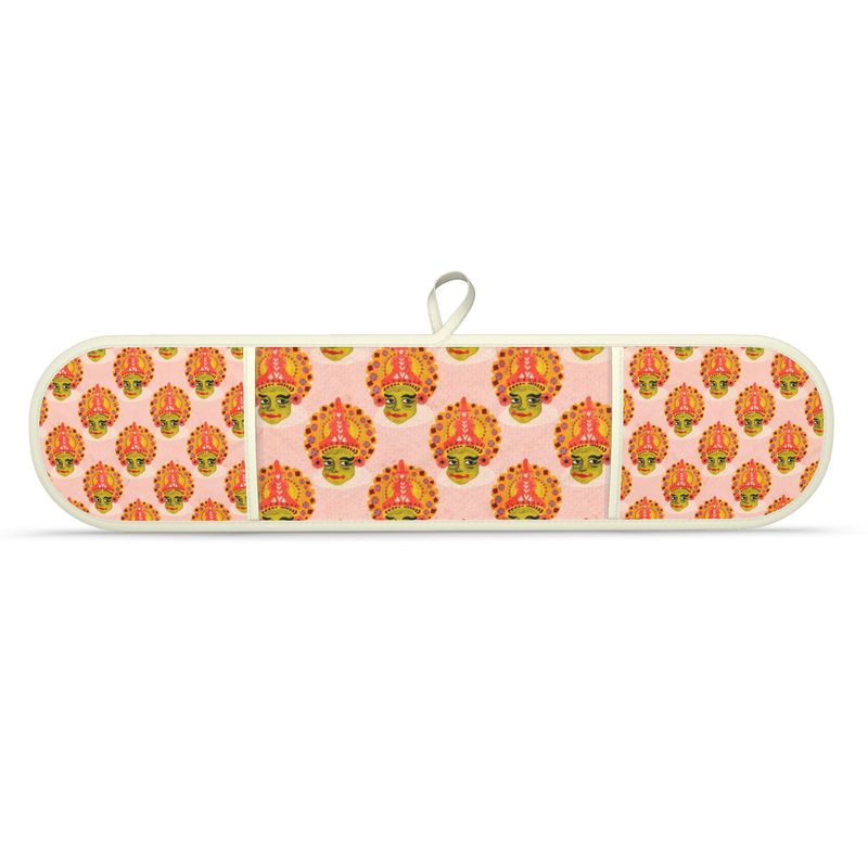 Kathakali Double Oven Glove + Table Runner Kathakali + Tea Towel Kathakali