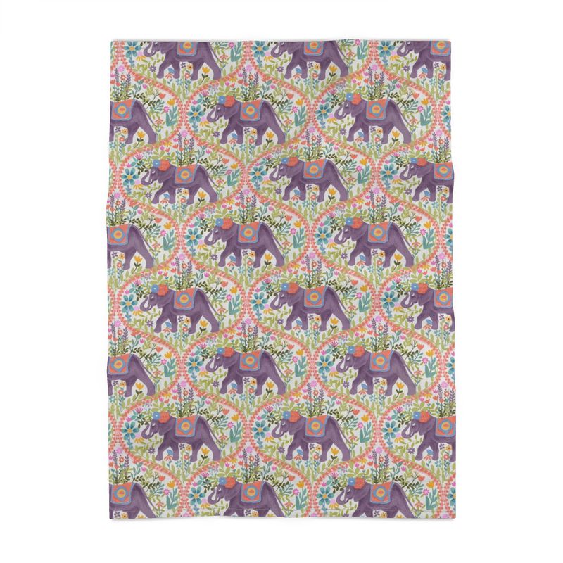 TEA TOWEL Purple Elephant