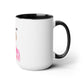 Two-Tone Coffee Mugs, 15oz, Dog Mom