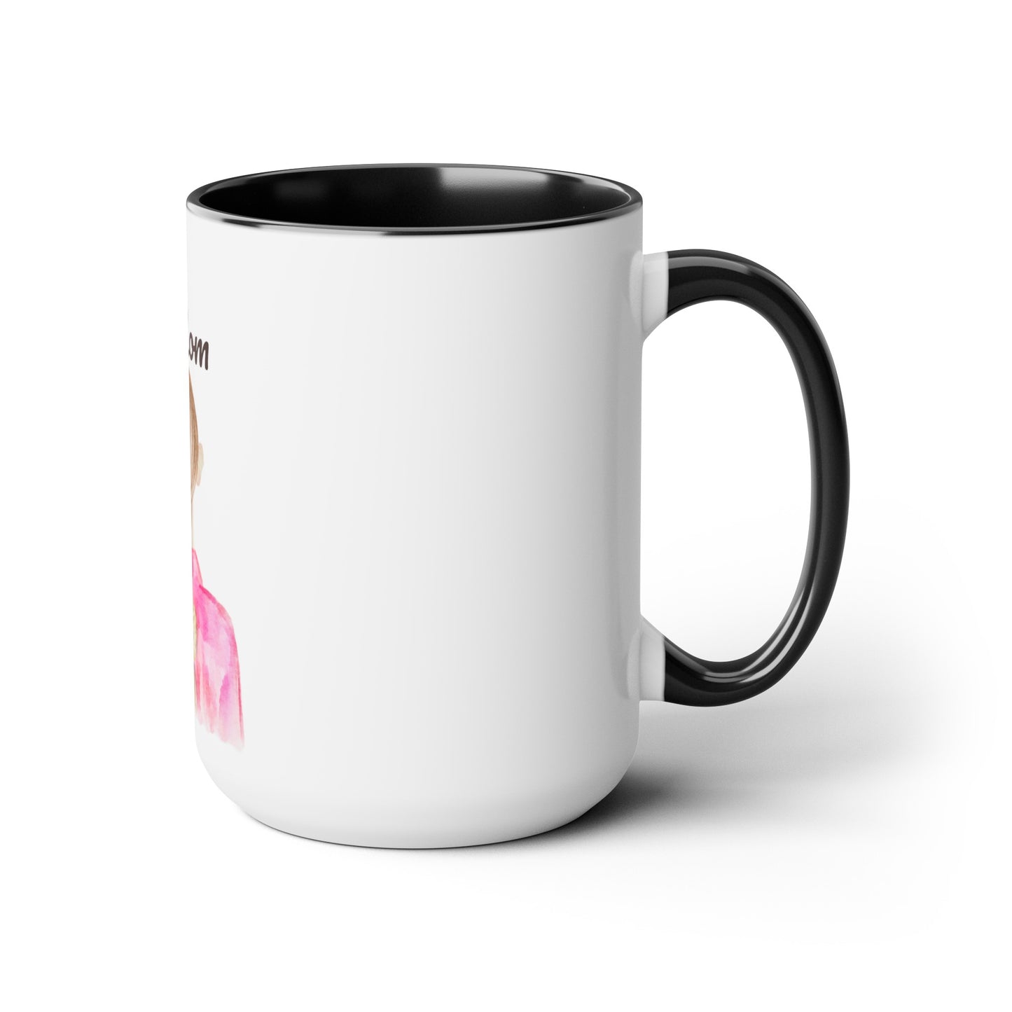 Two-Tone Coffee Mugs, 15oz, Dog Mom