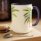 Two-Tone Coffee Mugs, 15oz, Go Bananas