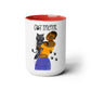 Two-Tone Coffee Mugs, 15oz, Cat Mom