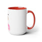 Two-Tone Coffee Mugs, 15oz, Dog Mom