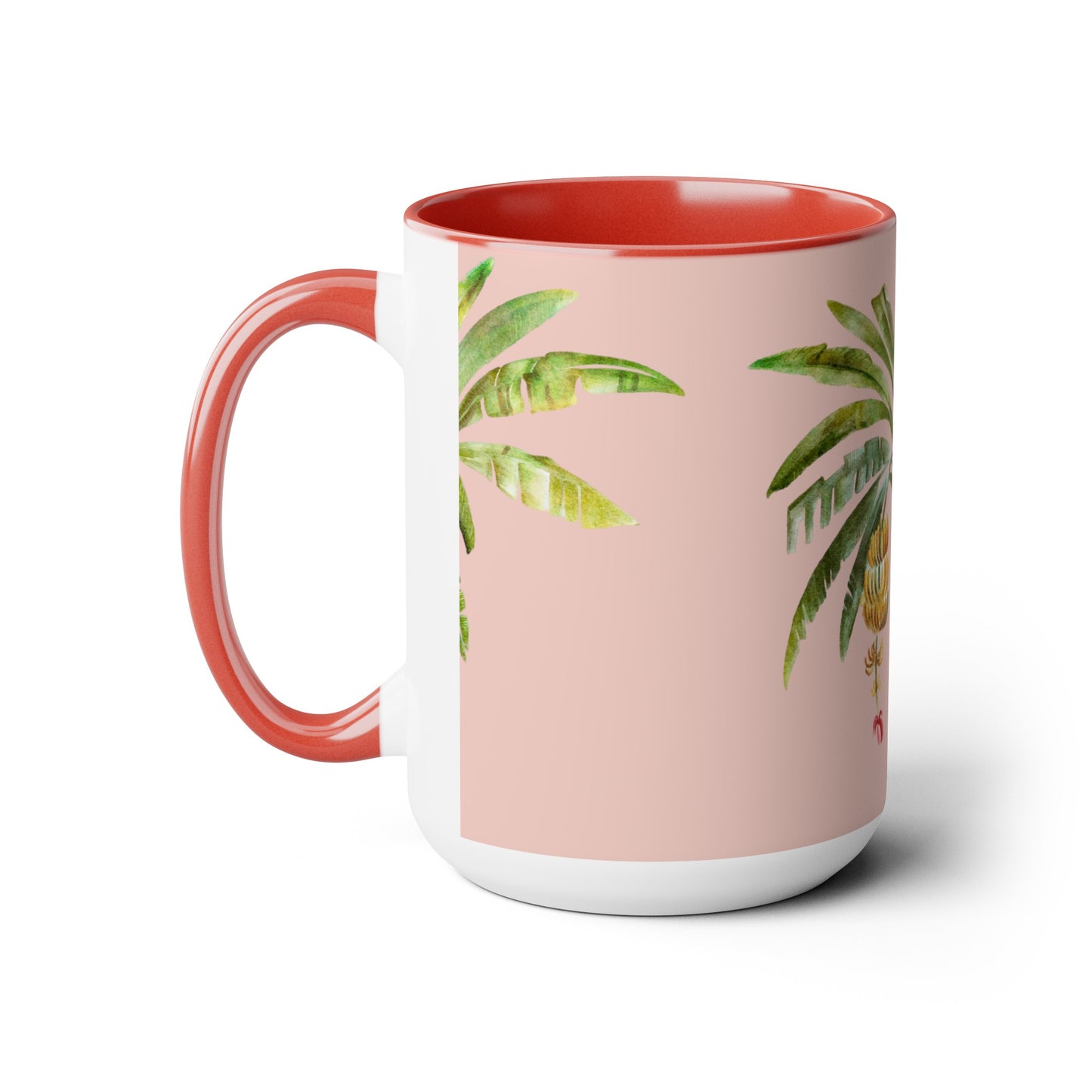 Two-Tone Coffee Mugs, 15oz, Go Bananas