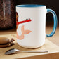 Two-Tone Coffee Mugs, 15oz, Indian Mermaid