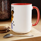 Two-Tone Coffee Mugs, 15oz, Cat Mom