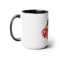 Two-Tone Coffee Mugs, 15oz, Indian Mermaid