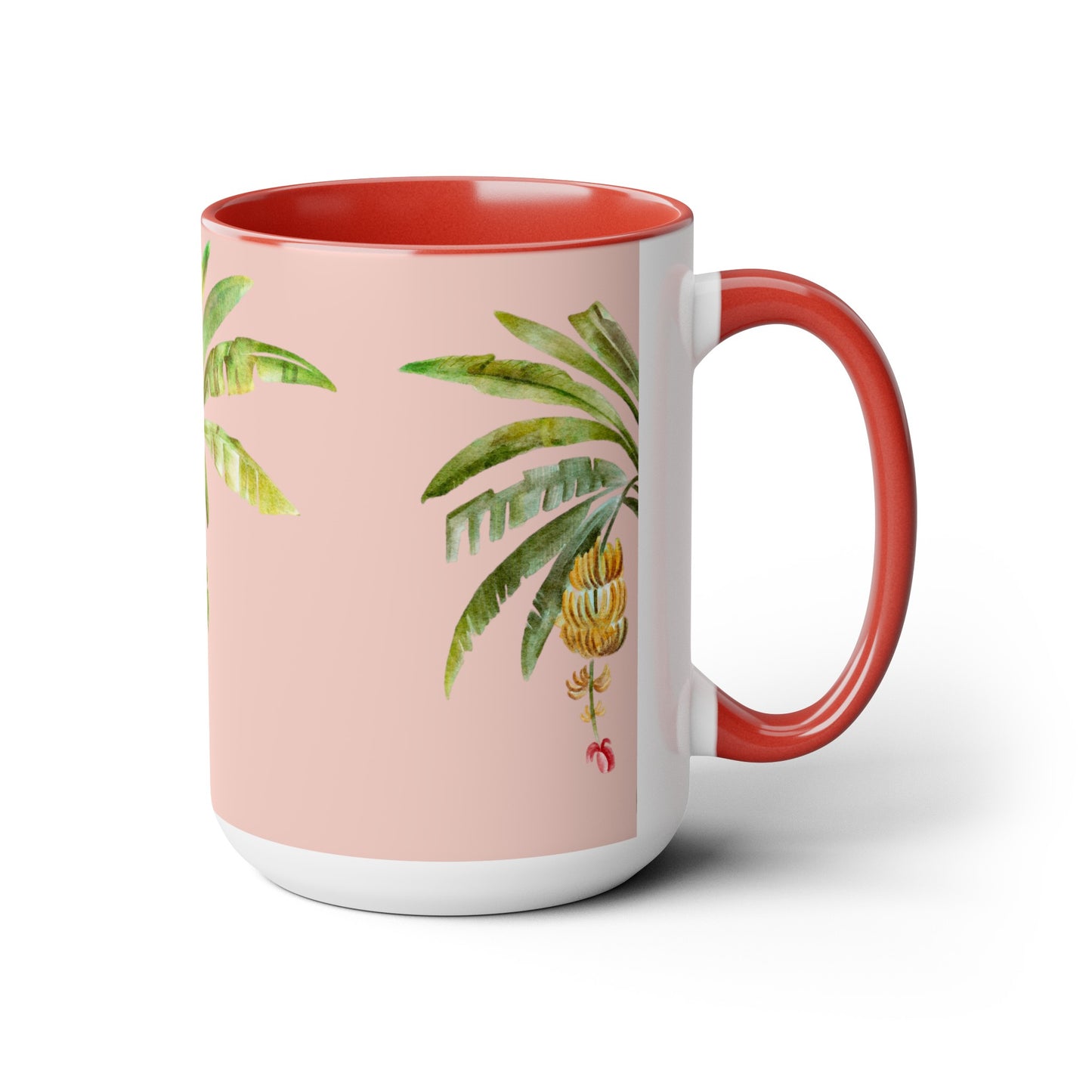 Two-Tone Coffee Mugs, 15oz, Go Bananas