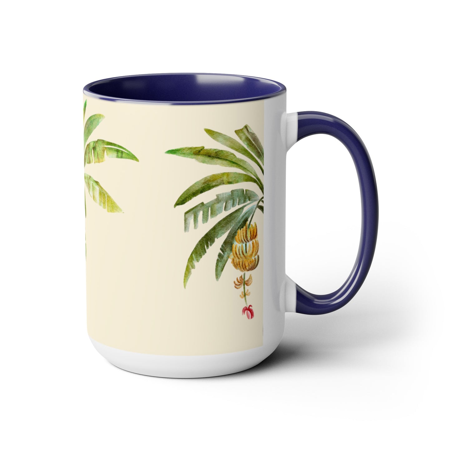 Two-Tone Coffee Mugs, 15oz, Go Bananas