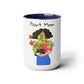Two-Tone Coffee Mugs, 15oz, Plant Mom