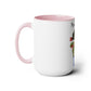 Two-Tone Coffee Mugs, 15oz, Plant Mom