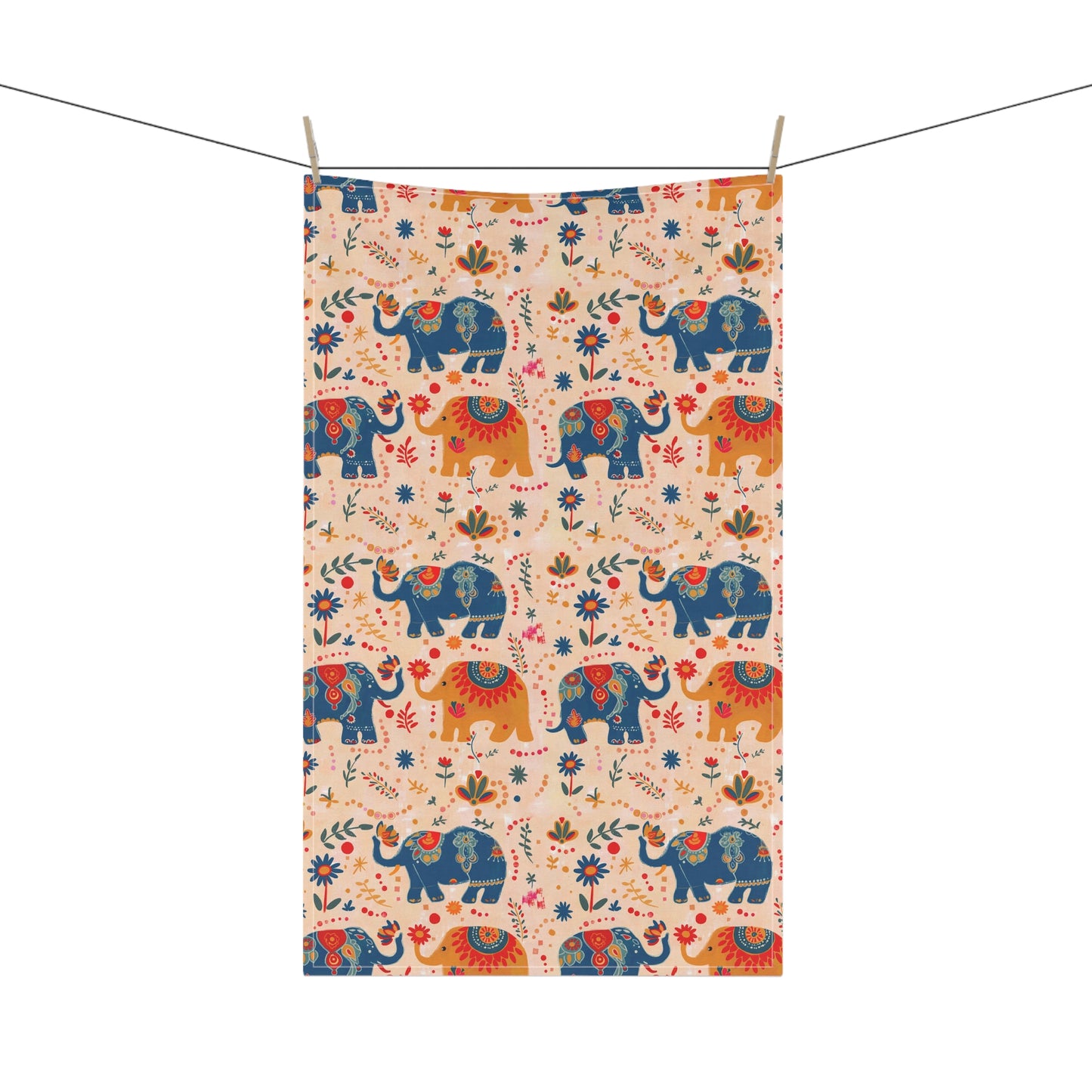 Lucky Elephants Kitchen Towel