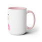 Two-Tone Coffee Mugs, 15oz, Dog Mom