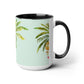 Two-Tone Coffee Mugs, 15oz, Go Bananas