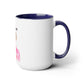 Two-Tone Coffee Mugs, 15oz, Dog Mom