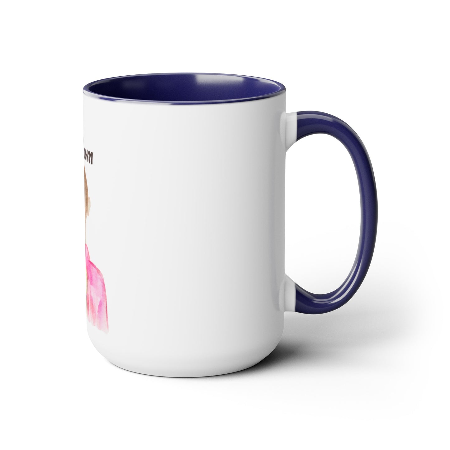 Two-Tone Coffee Mugs, 15oz, Dog Mom