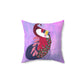 Peacock Spun Polyester Square Pillow