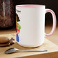 Two-Tone Coffee Mugs, 15oz, Plant Mom