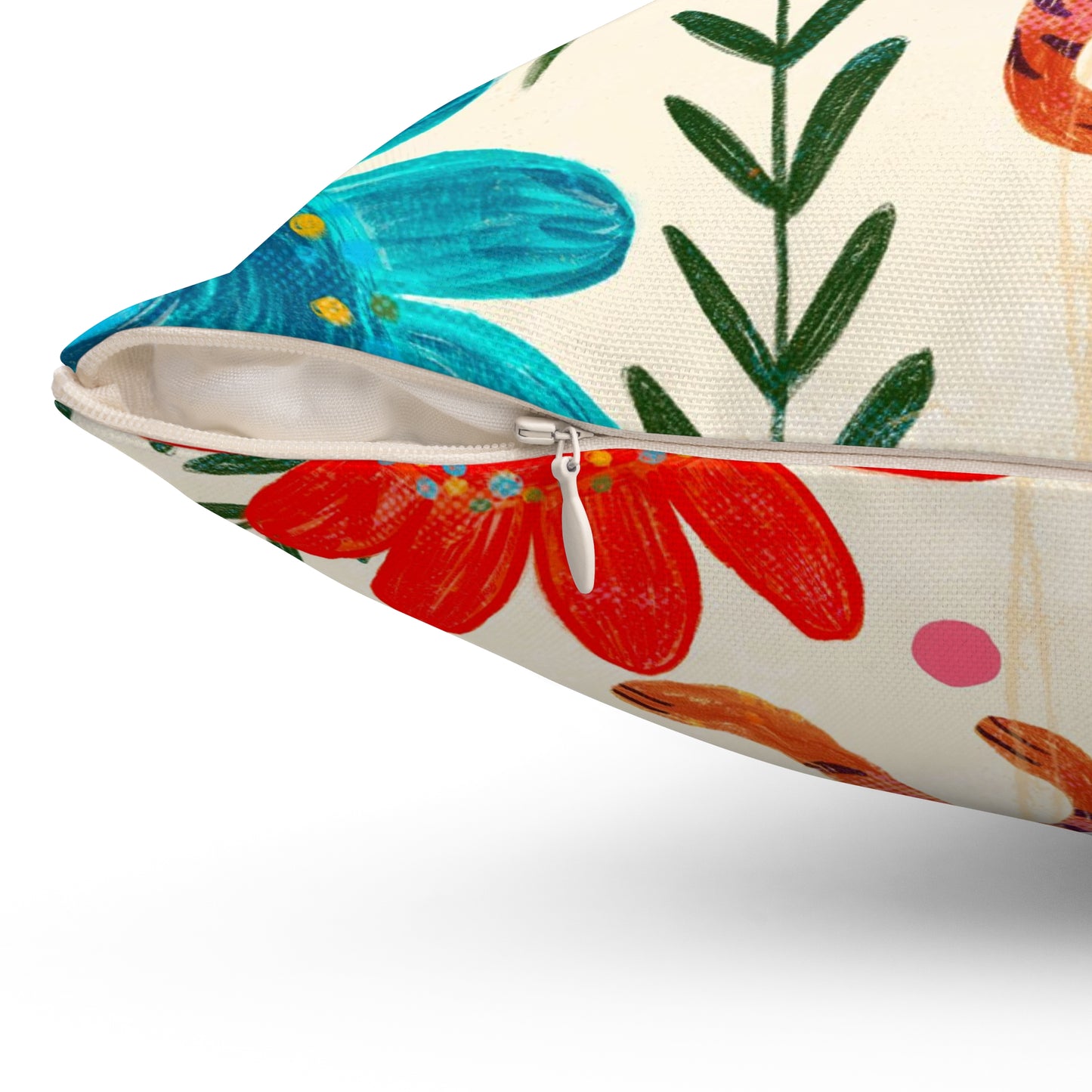 Vintage Kitty Spun Polyester Square Pillow